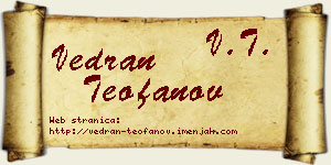 Vedran Teofanov vizit kartica